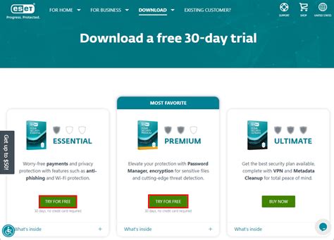 [KB932] Download and install the free trial version of an ESET Windows.